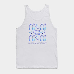 Saving Spoons Today (Purple Watercolor) Tank Top